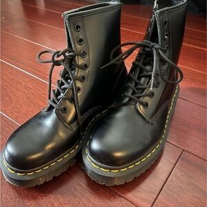 Dr. Martens Black Combat Boots with Chunky Sole